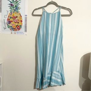 NWT! PATAGONIA Alpine Valley Dress Granite Stripe in Dam Blue Size Small